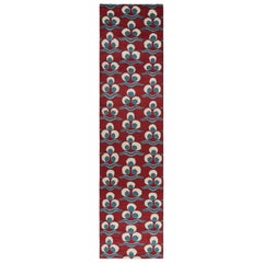 Vintage Turkish Runner Rug in Red with Chintamani Patterns, from Rug & Kilim