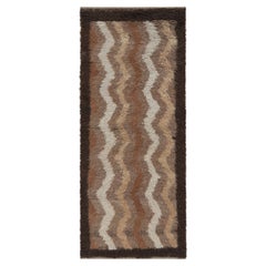Vintage Tulu Läufer in Beige-Braun mit Chevron-Muster von Rug & Kilim