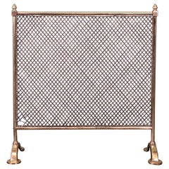 Small Brass Fire Screen