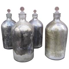 Mercury Glass Apothecary Bottles