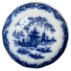 Plato de cerámica de Staffordshire Inglés Whampoa Patrón Impreso por Transferencia 6,25