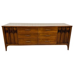 Vintage Mid-Century Modern Kent Coffey Perspecta Walnut 12-Drawer Dresser