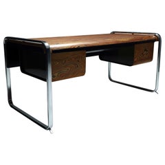 Restored Mid-Century Modern Zebrawood Desk by Peter Protzman for Herman Miller