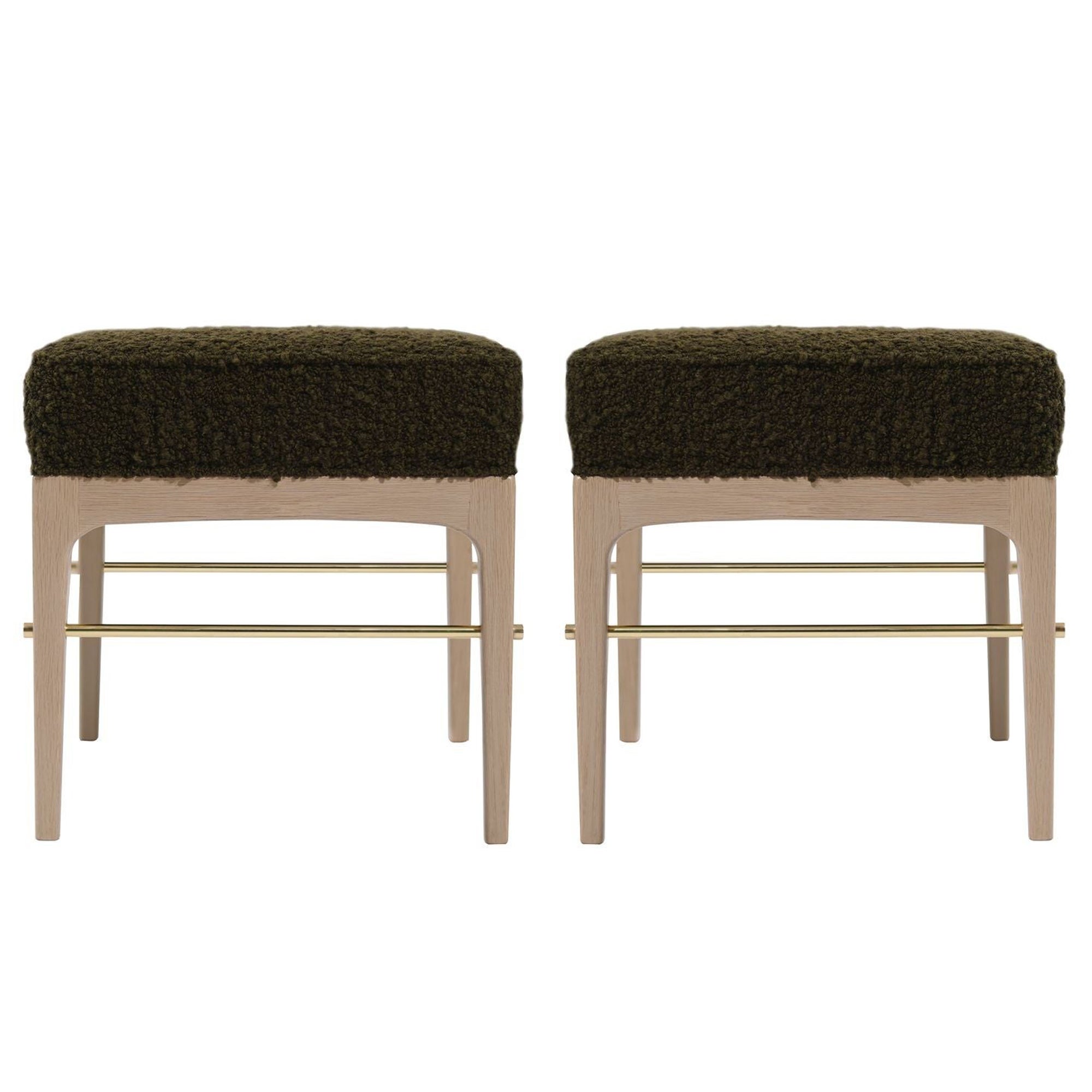Linear Stools in White Oak Series 18