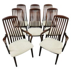 Mid-Century Danish Modern Walnut Dining Chairs - Set of 8