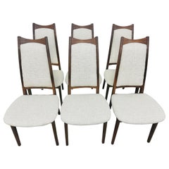 Mid-Century Modern Walnut Dining Chairs - Set of 6