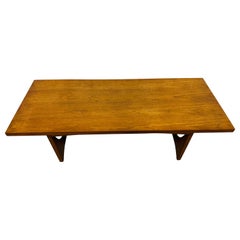 Mid-Century Modern Brasilia Style Walnut Coffee Table