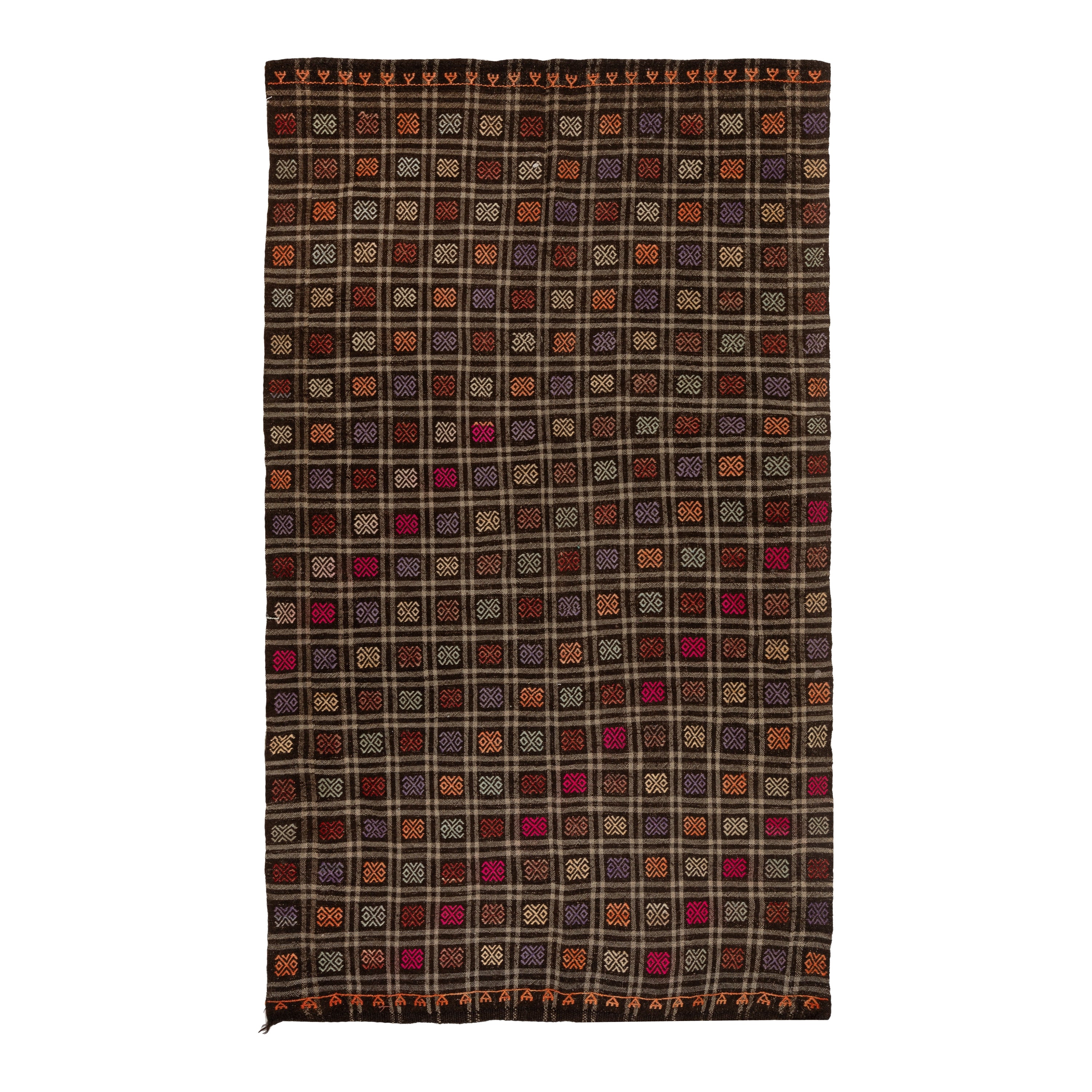 Jijim Kilim Turco Vintage, Alfombra Única, Tejida a Mano, 100% Lana