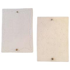 Pair of French 1950s Mid-Century Modernist Art Pottery Wall Lights