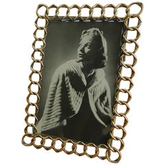Antique Brass Ring Photograph Frame. English, C.1910