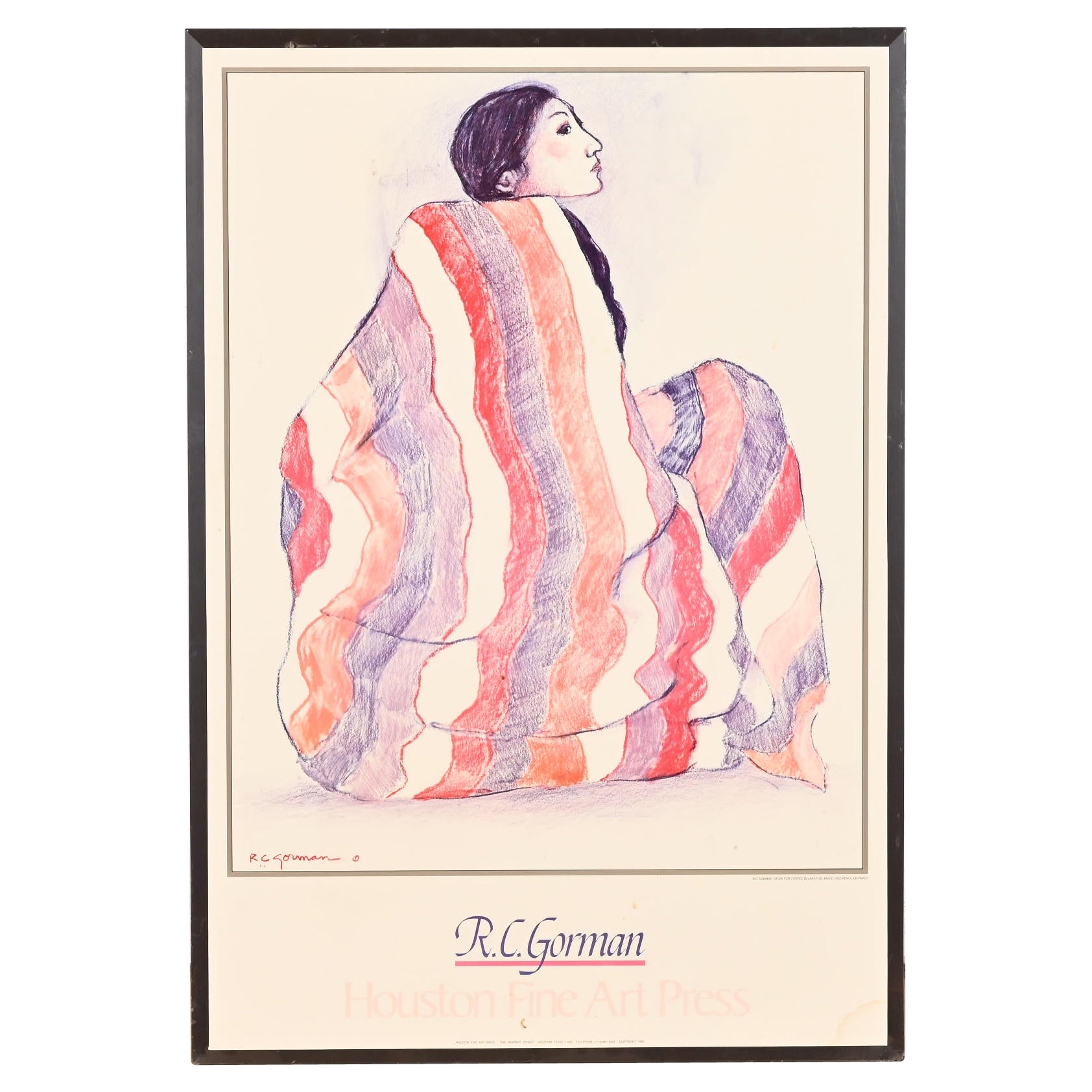 R. C. Gorman "Striped Blanket" Framed Print, 1985