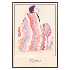 R. C. Gorman „Striped Blanket“ Gerahmter Druck, gerahmter Druck, 1985