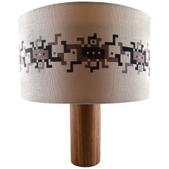 Uno & Osten Kristiansson for Luxus Scandinavian Design Table Lamp in Rosewood