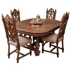 Antique Henry II Walnut dining table
