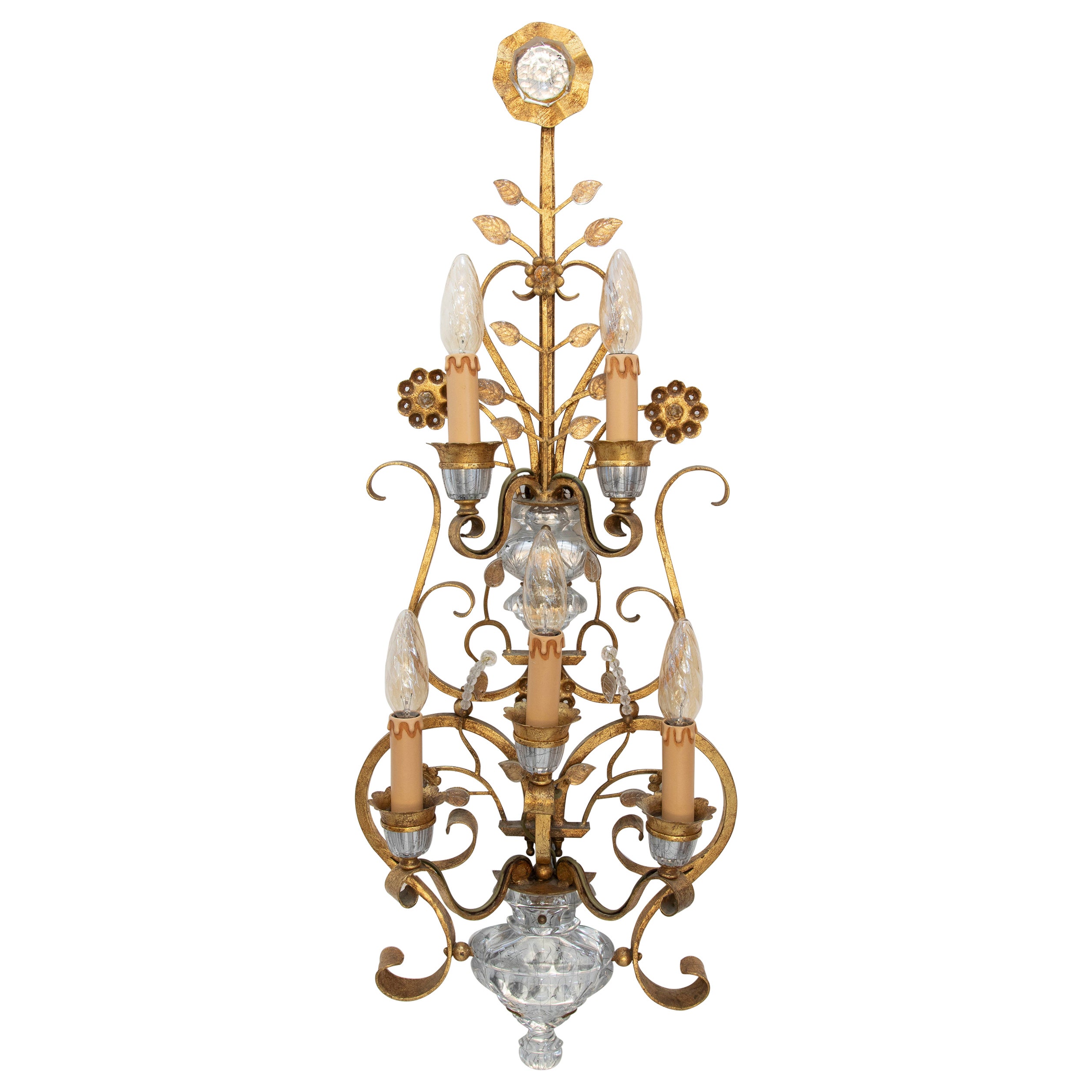 1950s Maison Bagues Italian Wall Sconce For Sale