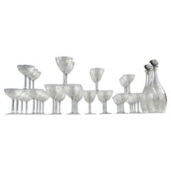Georges Chevalier para Baccarat, Cristalería "Bagatelle" (45 piezas), Art Déco