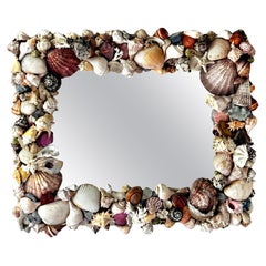 Oversized 19th Century Shell Encrusted Mirror