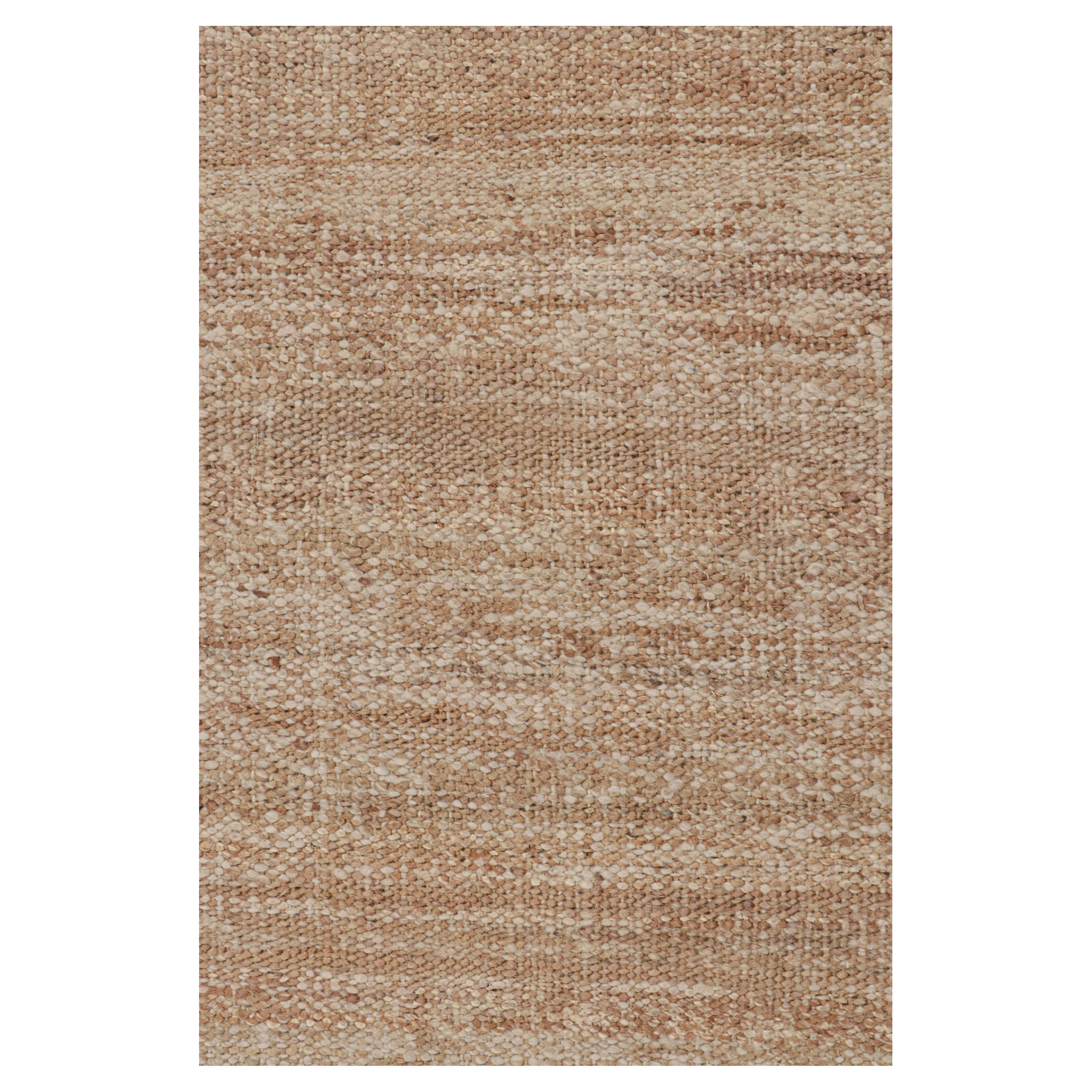 Contemporary Rug & Kilim’s Modern Kilim Rug in Brown & White For Sale