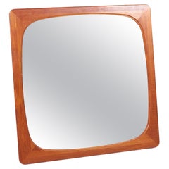Specchio in teak danese del metà secolo di Dyrlund