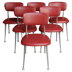 Set of Six Mid-Century Aluminum "Gazelle" Dining Chairs by Shelby Williams