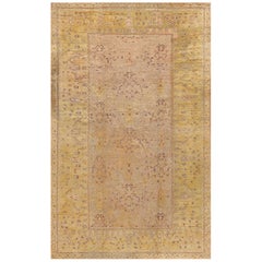 Tappeto Oushak Anatolian floreale antico in lana tessuto a mano 10'6 "x17'5"