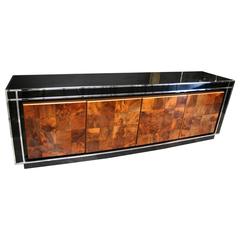 Used 1970s Steel and Wood Cabinet