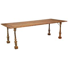 Indoor/Outdoor Metal Base Dining Table