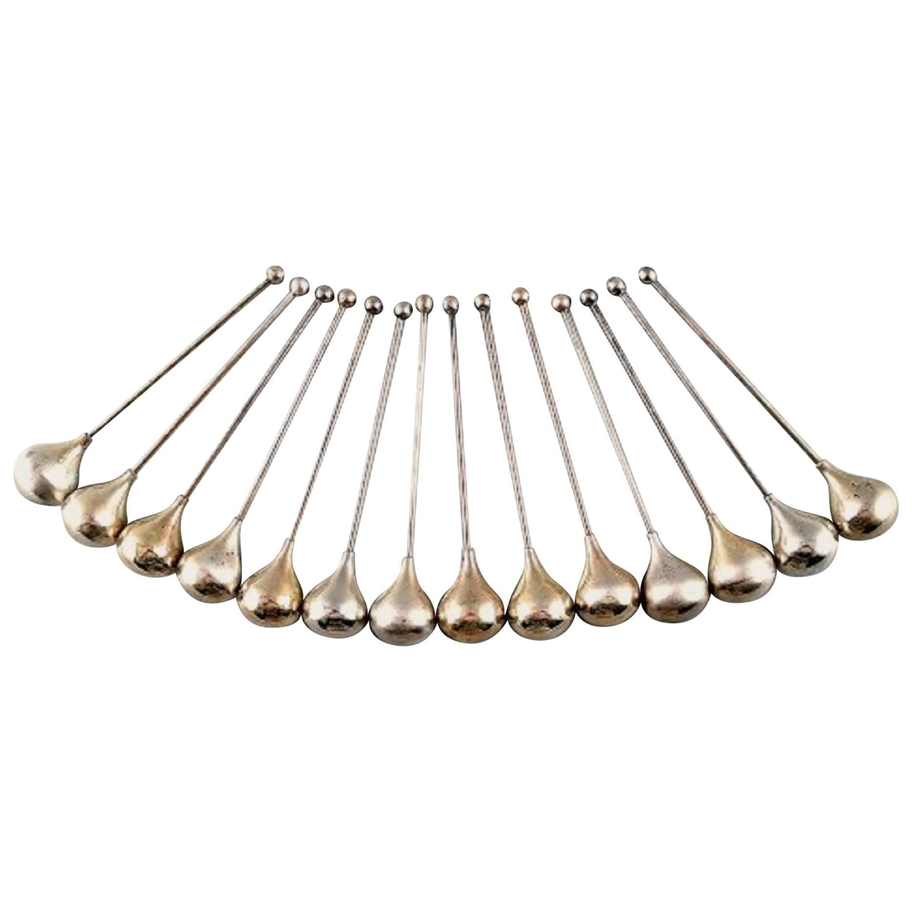 14 Danish Design Silver Plated Drink Coolers, 1970s For Sale at 1stDibs