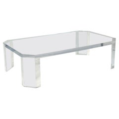 Mesa de centro grande de lucita maciza de 2" de Charles Hollis Jones, Modelo 505, EE.UU. 19