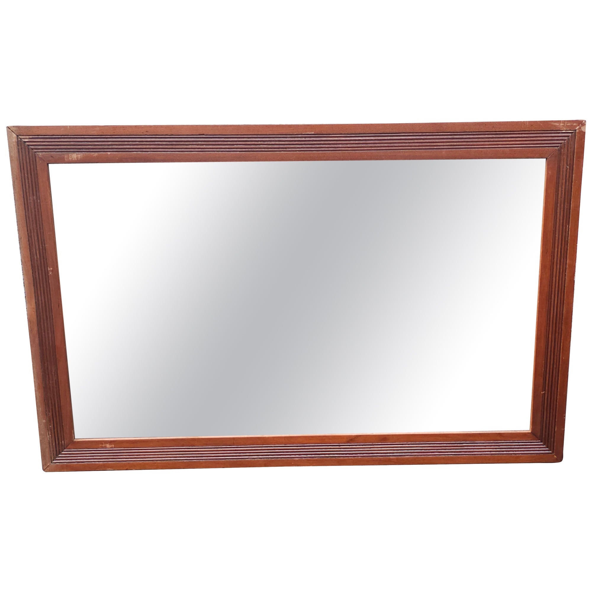 Late 19th Century Classical Mahogany Frame Wall Mirror