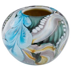 Siddy Langley Teal and Blue Journey Round Vase 2024