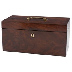 Victorian Antique Tea Caddy in Mahogany c1840