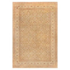 Tapis Amritsar botanique indien ancien Doris Leslie Blau ajusté