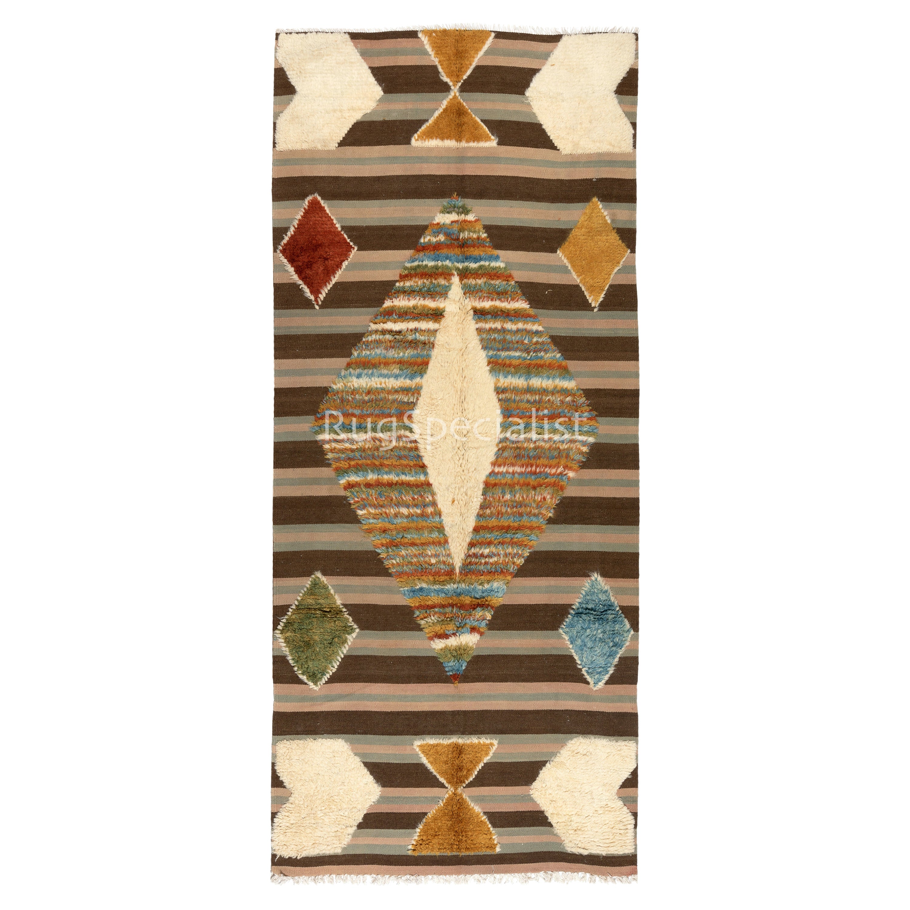 Alfombra Tulu hecha a mano, pelo 100% lana, opciones personalizadas disponibles en venta