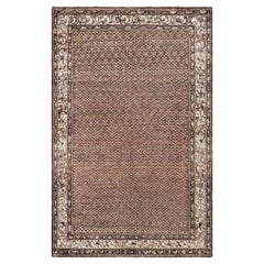 Doris Leslie Blau Antique Persian Malayer Brown Hand Knotted Wool Rug