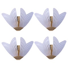 Set of 4 Sorrento, Italian Murano Glass Wall Light, 1970s