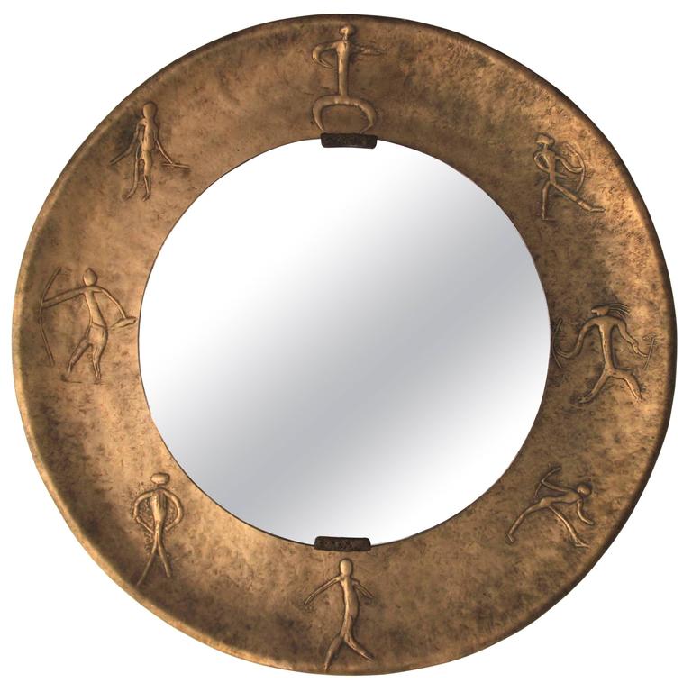Angelo Bragalini, Etruscan Mirror the Characters, Sheet circa 1970, Italy For Sale