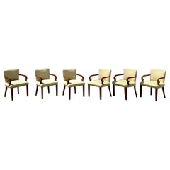 1960s Green Diamonds Bentwood Dining Armchairs, Set of 6
