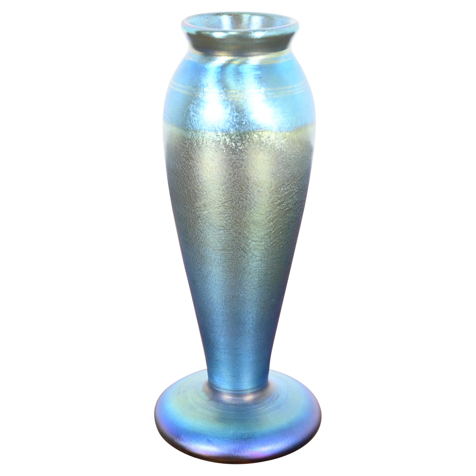 Quezal Arts & Crafts Iridescent Art Glass Vase