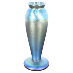 Quezal Arts & Crafts Iridescent Art Glass Vase