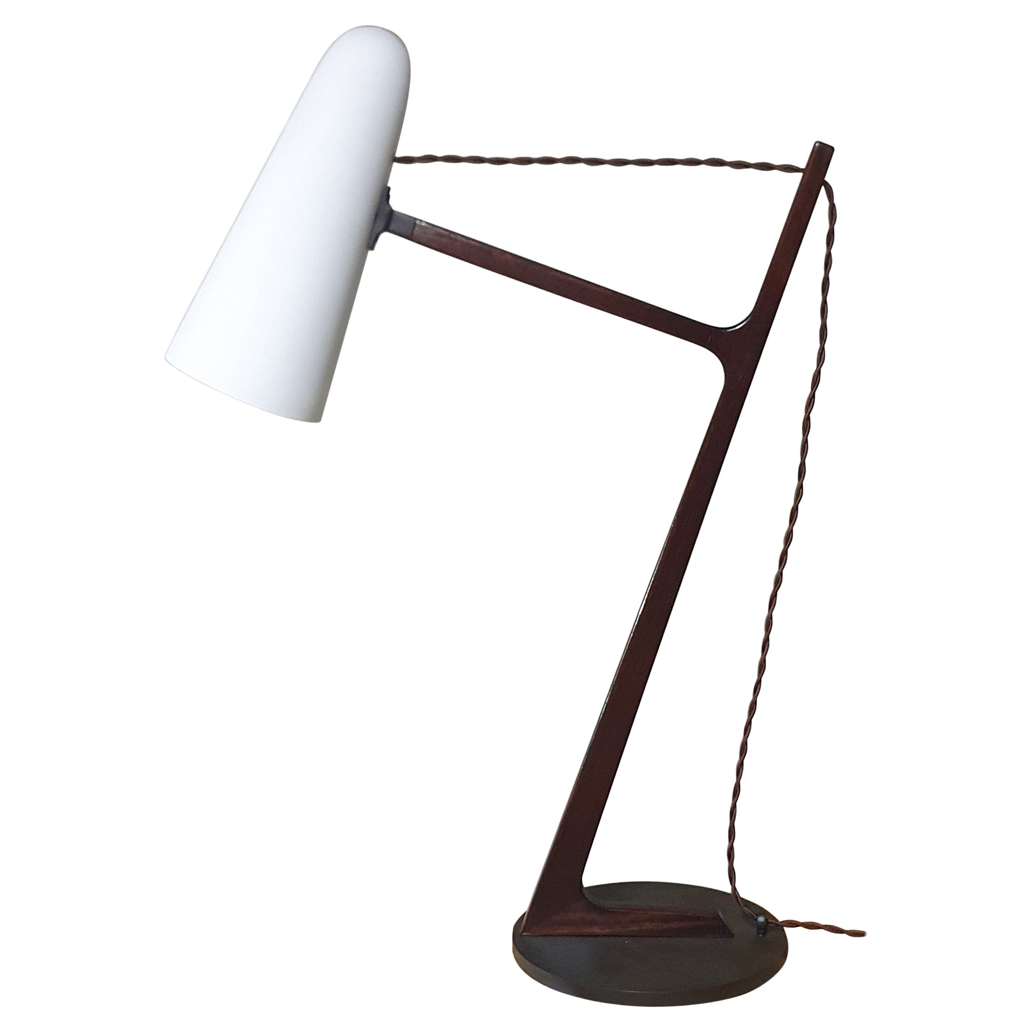 Lampe de bureau Montfaucon en bois de rose, bronze et porcelaine de Jonathan Browning Studio