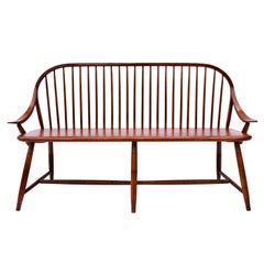 Vintage Hale of Vermont Windsor Spindle Back Prosper's Bench or Settee
