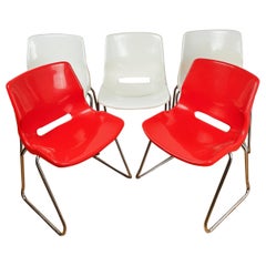 Retro Stackable Clipper chairs by Svante Schöblom for Overman Sweden 1970