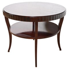 Barbara Barry per Baker Furniture Tavolo da centro moderno Regency in mogano a due piani