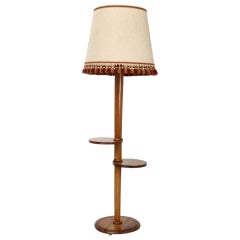 Lampada a stelo con tavolini integrati di ispirazione Guillerme e Chambron, anni '50
