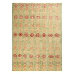 Vintage Zeki Müren Teppich in Grün mit buntem geometrischem Muster von Rug & Kilim
