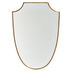 Italian Designer, Mirror, Brass, Italy, 1950s