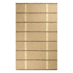 Rug & Kilim’s Scandinavian Style Rug in Beige-Brown with Black & White Stripes