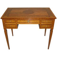Good 19th Century Italian Marquetry Walnut Writing Table