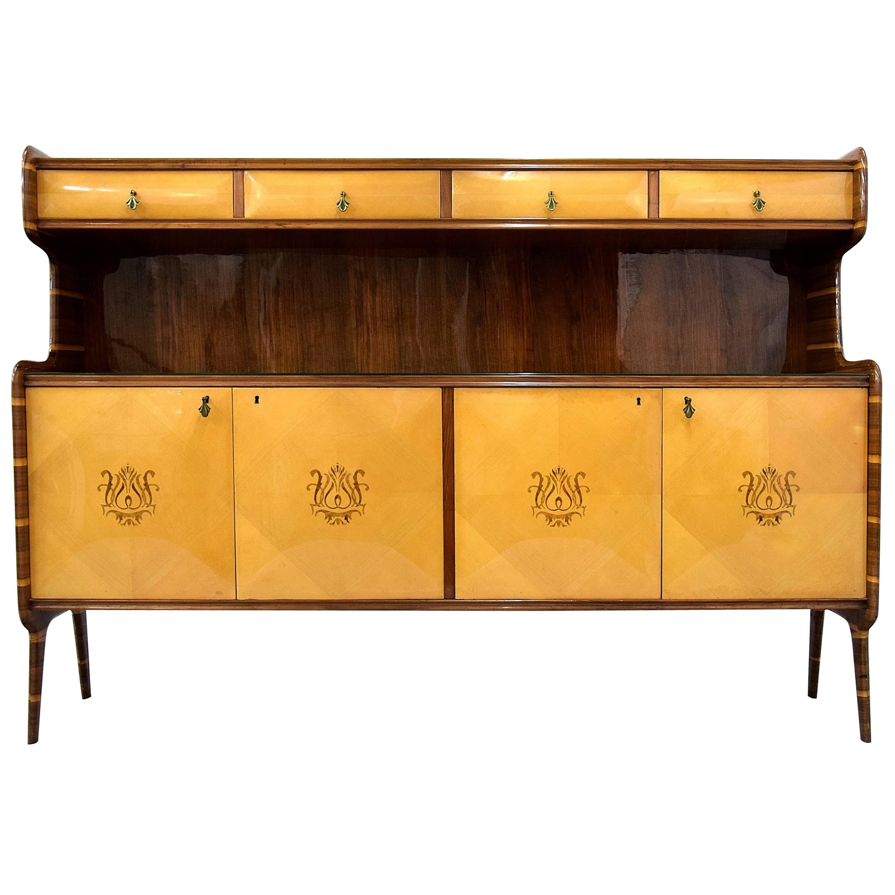 Mid century Modern Credenza Attributed to Melchiorre Bega For Sale